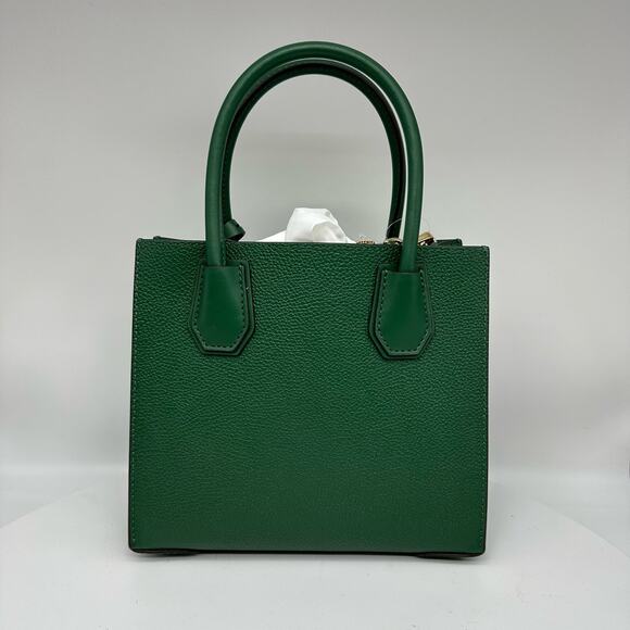 NWT Michael Kors Mercer Medium Pebbled Jewel Green Leather Crossbody Small Purse - Picture 5 of 14